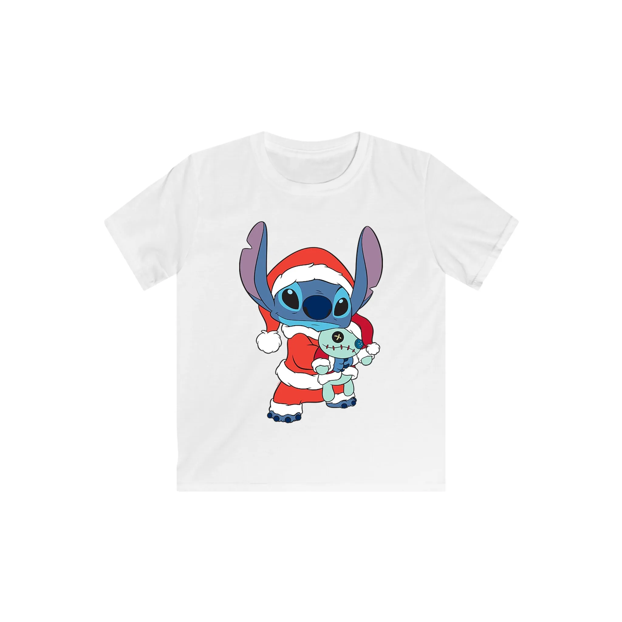 

Футболка F4NT4STIC «Disney Lilo and Stitch Christmas», унисекс для детей, товары премиум-класса, для мальчиков, для девочек, с принтом, белый