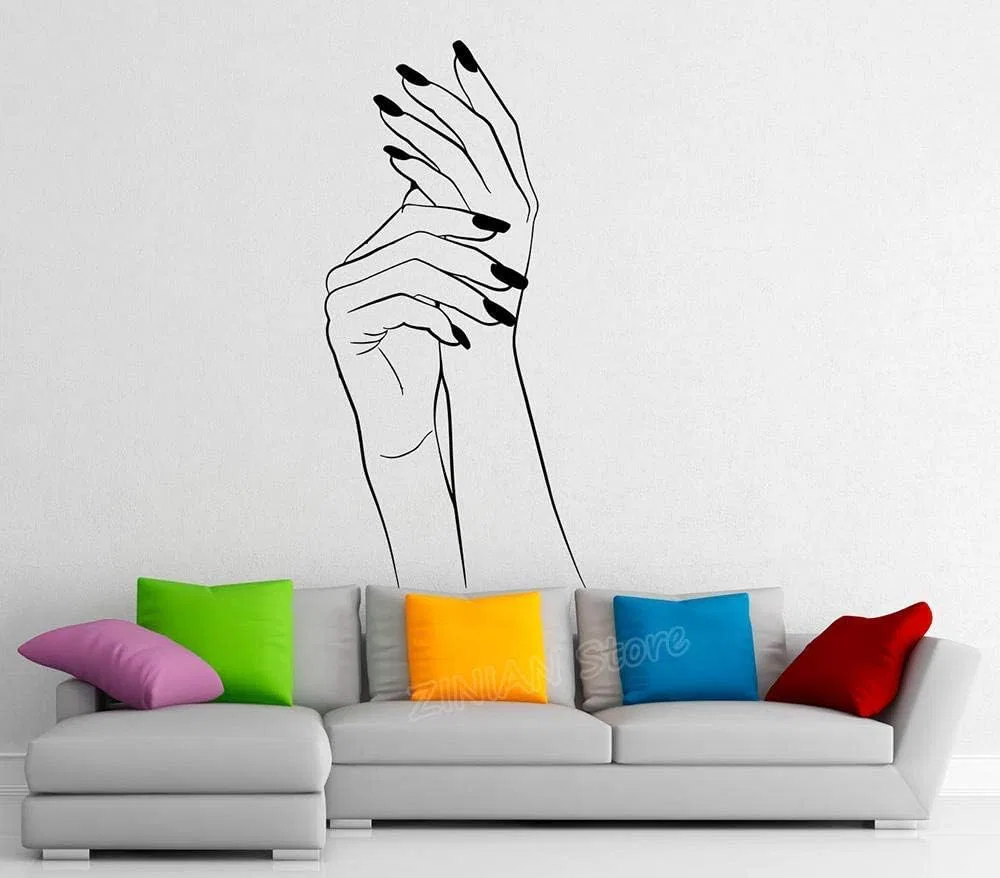 Настенные наклейки «Маникюр» для салона красоты, 27 x 56 см Wyfcl — фото 2