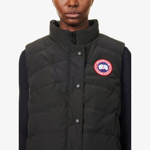 Утепленный жилет свободного кроя с утеплителем Canada Goose, черный — фото 4