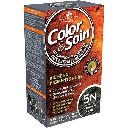 

Les 3 Chenes Color & Soin Permanent Color Care, оттенок светло-каштановый 5N Les 3 Chênes