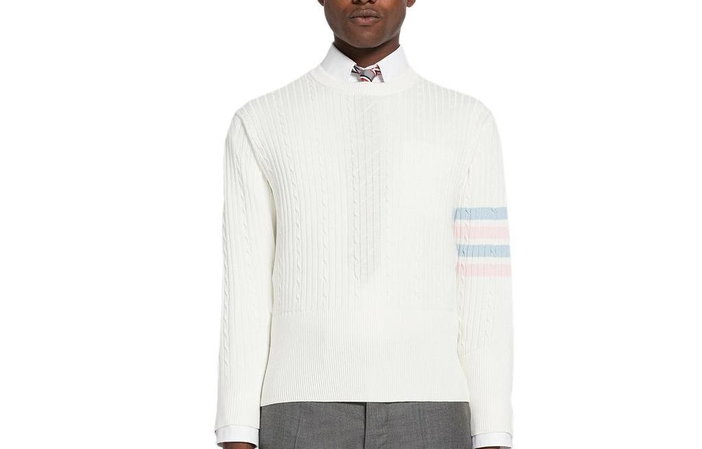 

THOM BROWNE Свитер мужской белый