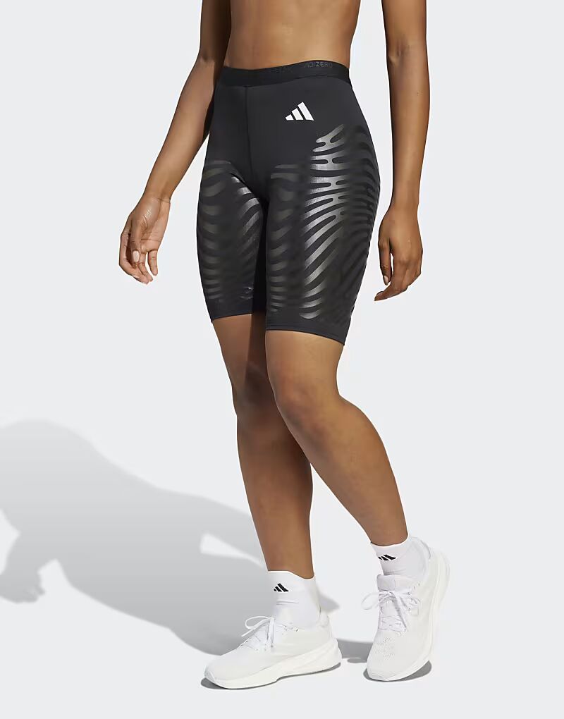 

Короткие леггинсы для бега performance Adizero control черного цвета Adidas Performance
