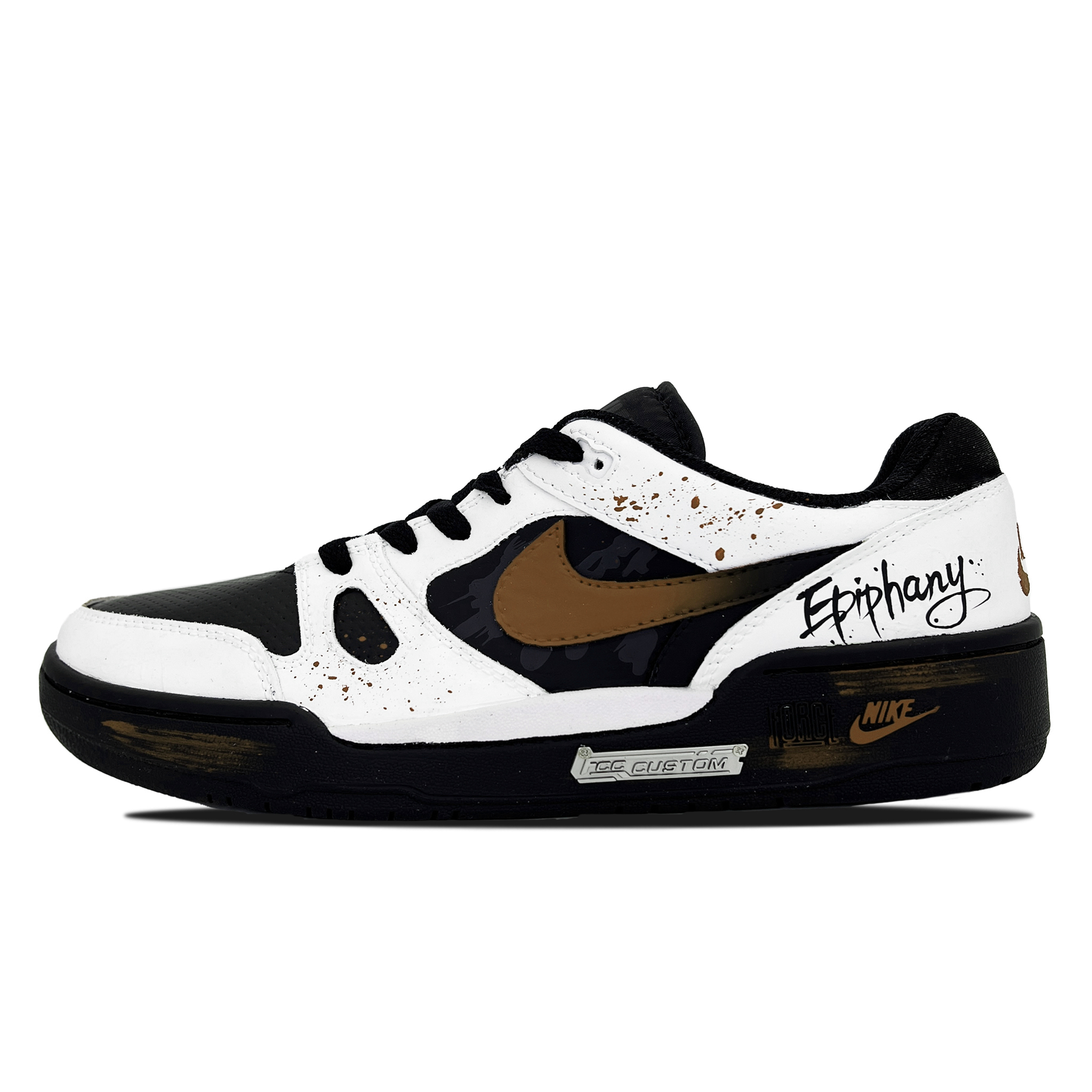 

Nike Мужские кроссовки для скейтбординга Full Force Mad Innovation, Wild Order, износостойкие, низкие, черно-коричневые