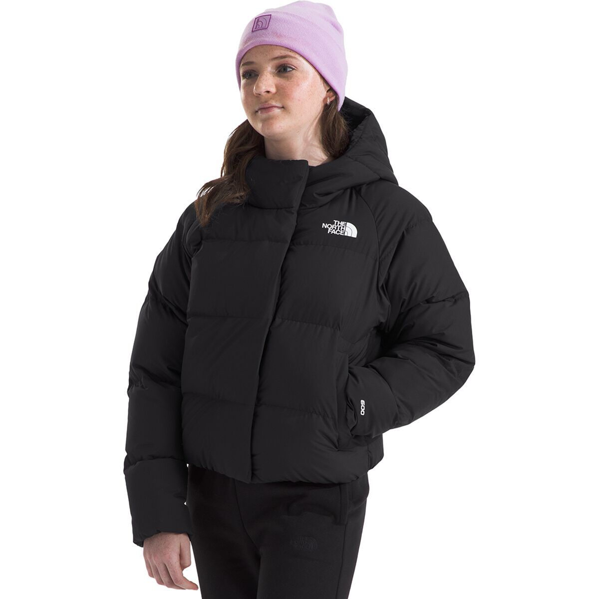 

Норс даун куртка с капюшоном — для девочек The North Face, черный