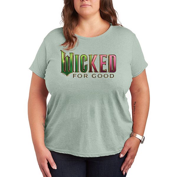 

Футболка с принтом Wicked for Good, plus size Licensed Character, Heather Sea Foam