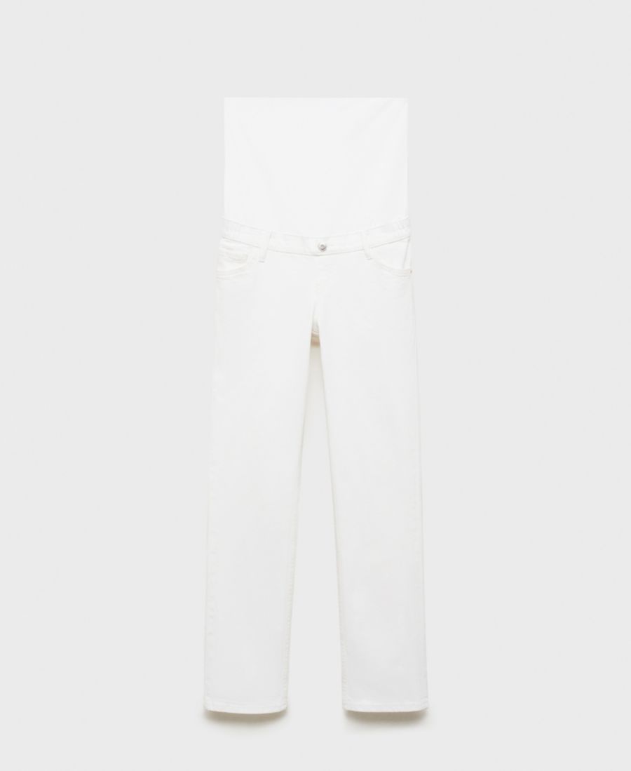 

Женские прямые джинсы для беременных MANGO, White