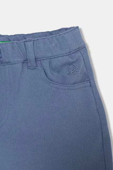 Шорты детские из эластичного трикотажа United Colors of Benetton, синий — фото 3