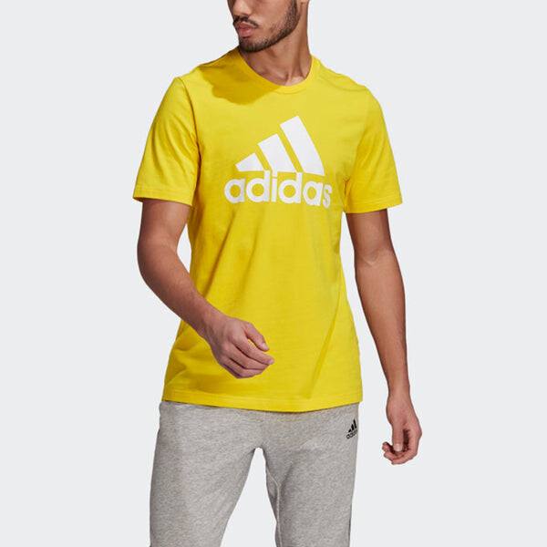 Футболка adidas Sports Training Casual Round Neck Short Sleeve Yellow, желтый — фото 3