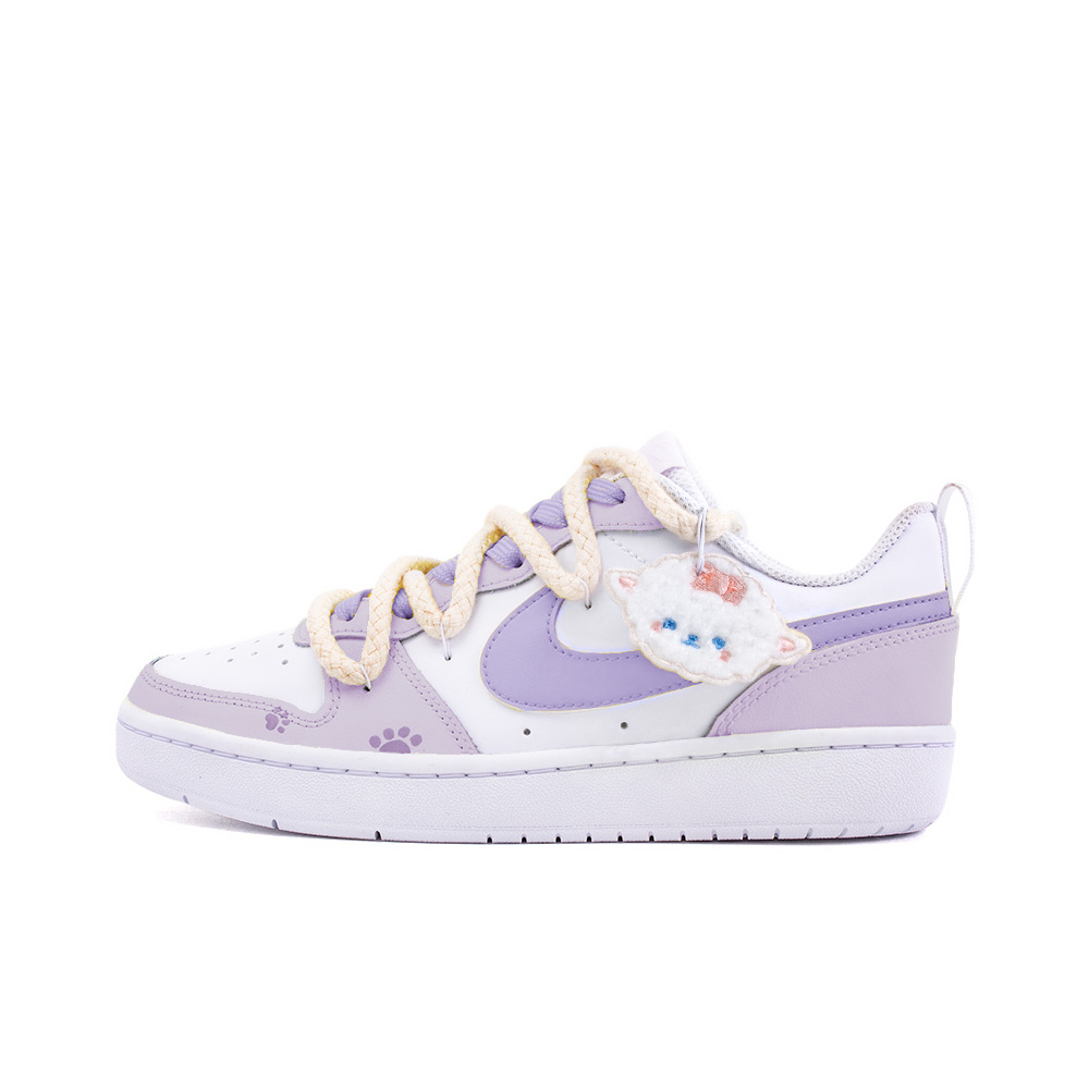 

Кроссовки Nike Court Borough Skateboarding Shoes Women's Low-top Yellow, цвет Light Lavender