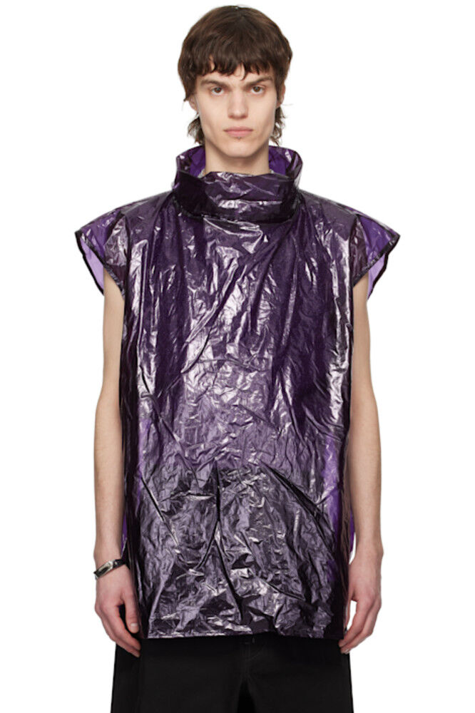 

Фиолетовая прозрачная футболка Dries Van Noten
