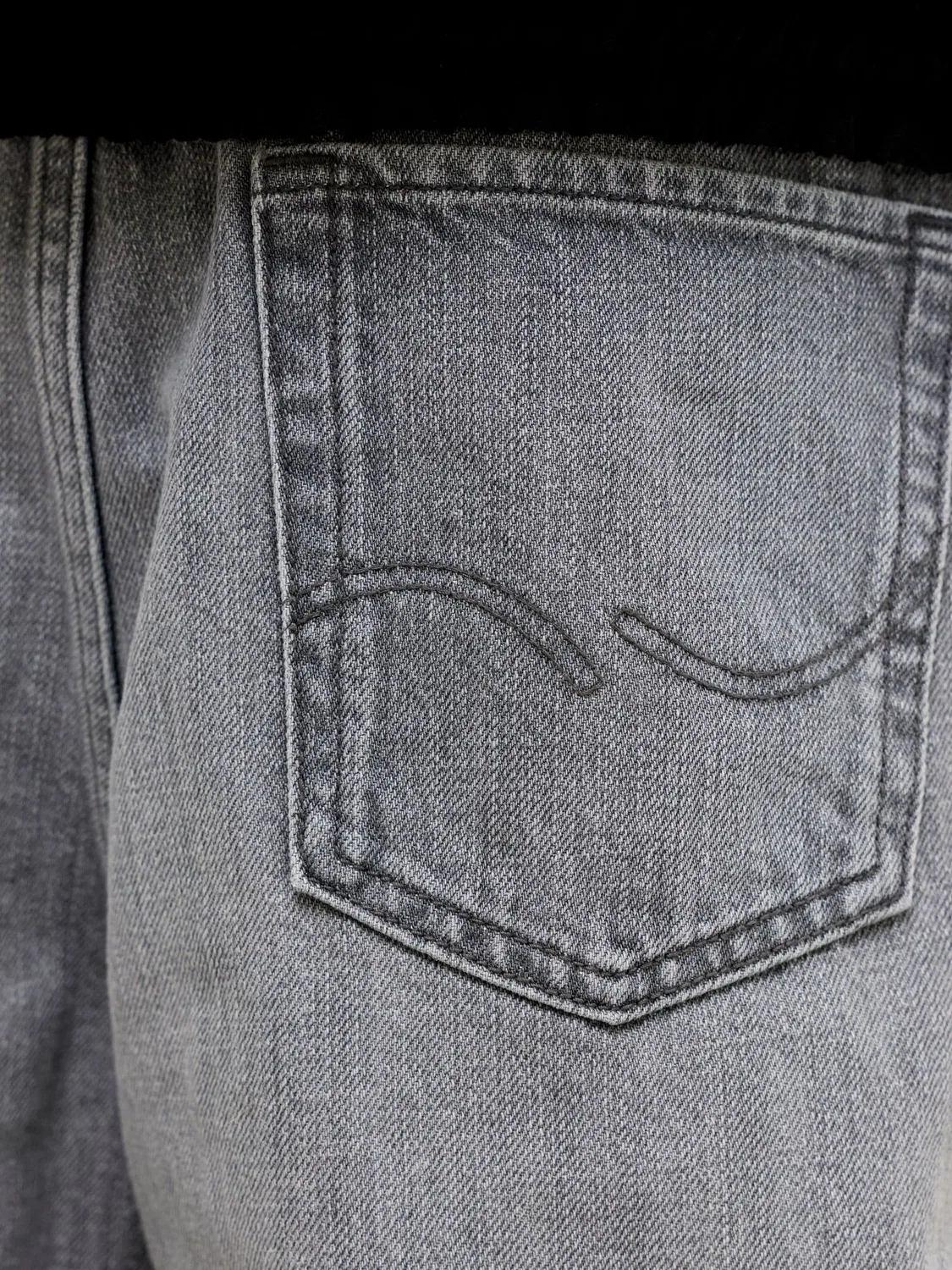 Широкие джинсы, деним, JACK & JONES Junior, черный деним — фото 4