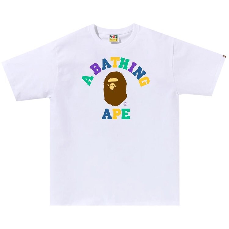 

Футболка BAPE Colors College 'White', белый