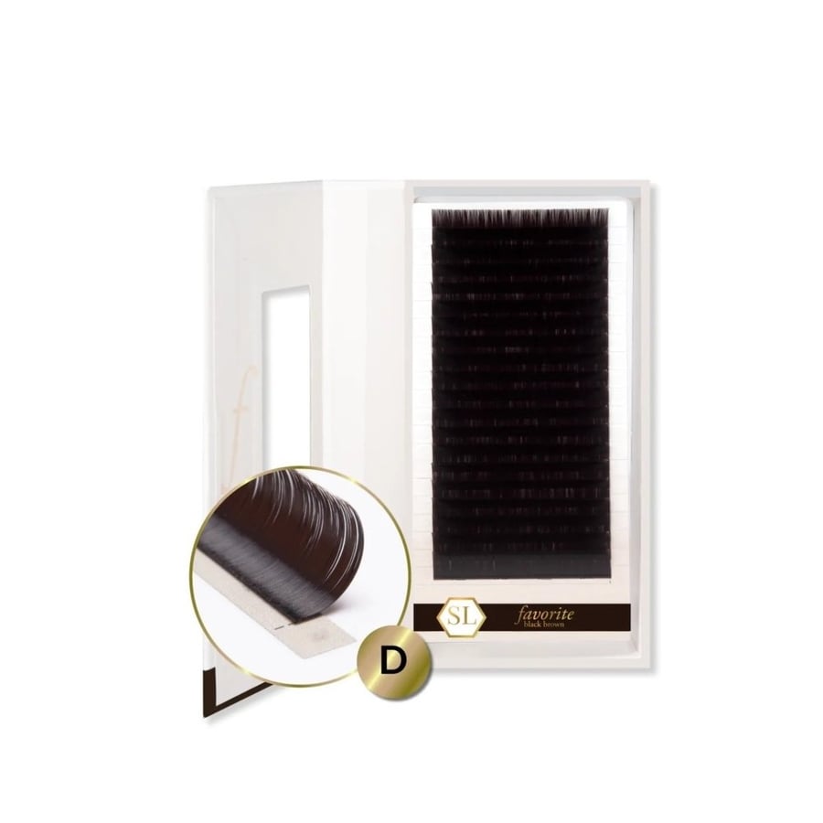 

Secret Lashes Favorite Black Brown Mix D, 0.07, 5-14 мм