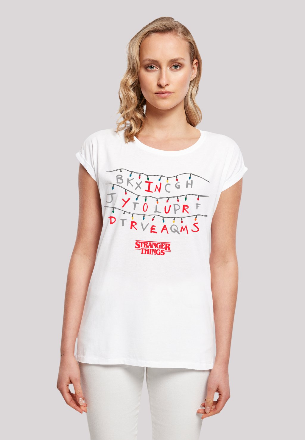 

Футболка с принтом STRANGER THINGS IN YOUR DREAMS NETFLIX TV SERIES F4NT4STIC, белый