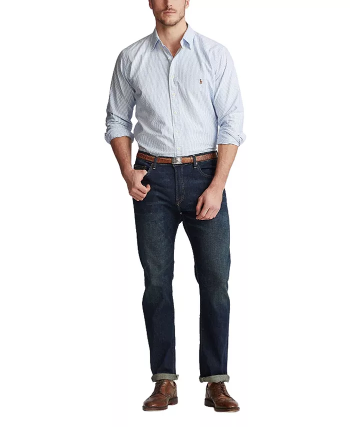 

Мужская классическая оксфордская рубашка Big & Tall Polo Ralph Lauren, синий