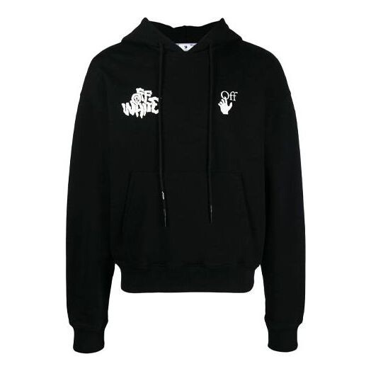 

Толстовка OFF-WHITE SS21 Red Tongue Out Over Logo Printing Pullover Loose Fit Black, черный