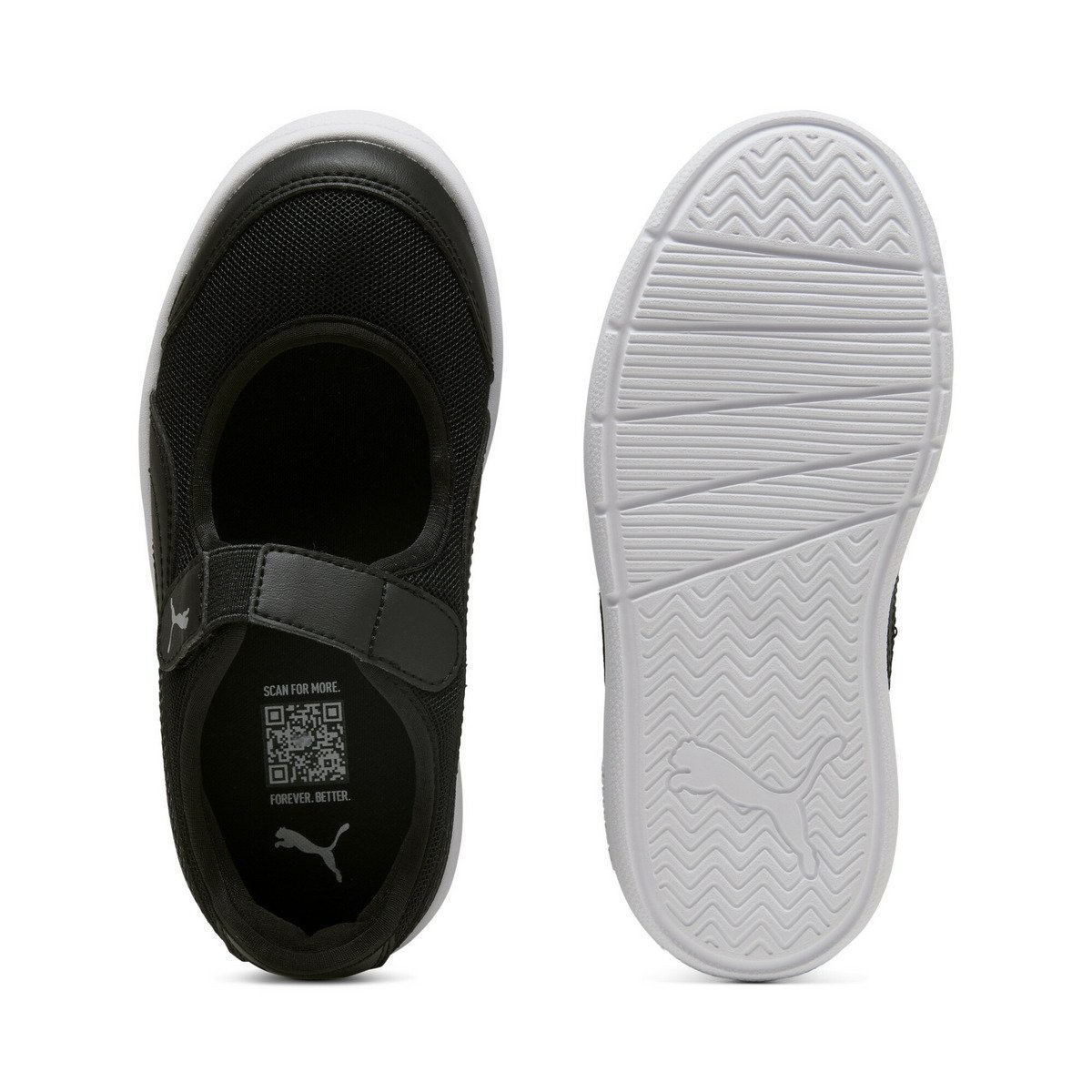 Детские кроссовки Courtflex V3 Lina для девочек, размеры 17-21 см. Puma, PUMA Black-PUMA — фото 4