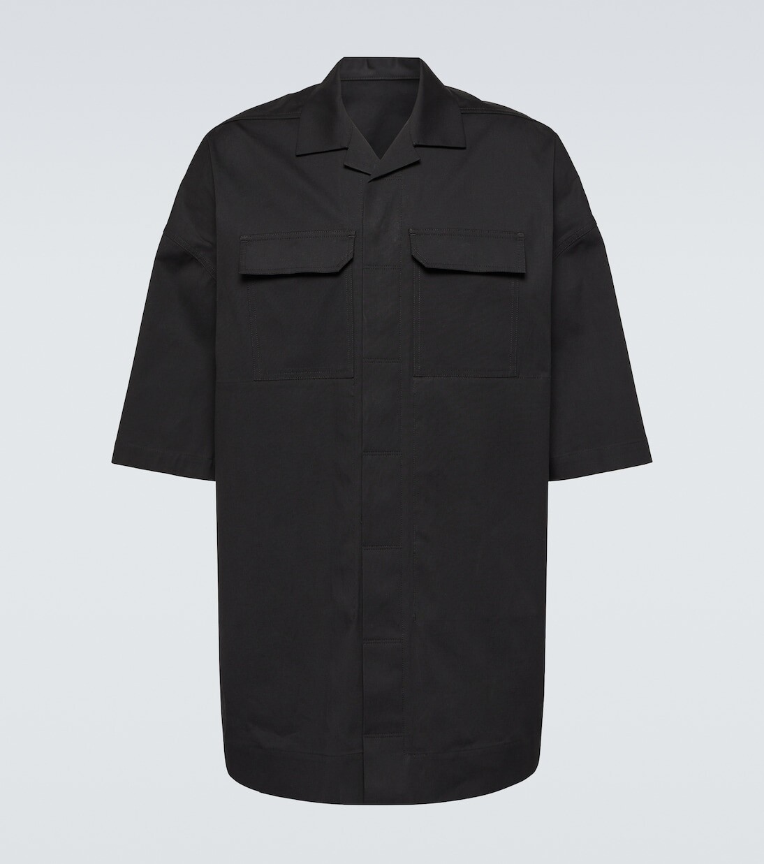 

Рубашка magnum tommy из поплина с добавлением хлопка Rick Owens, черный