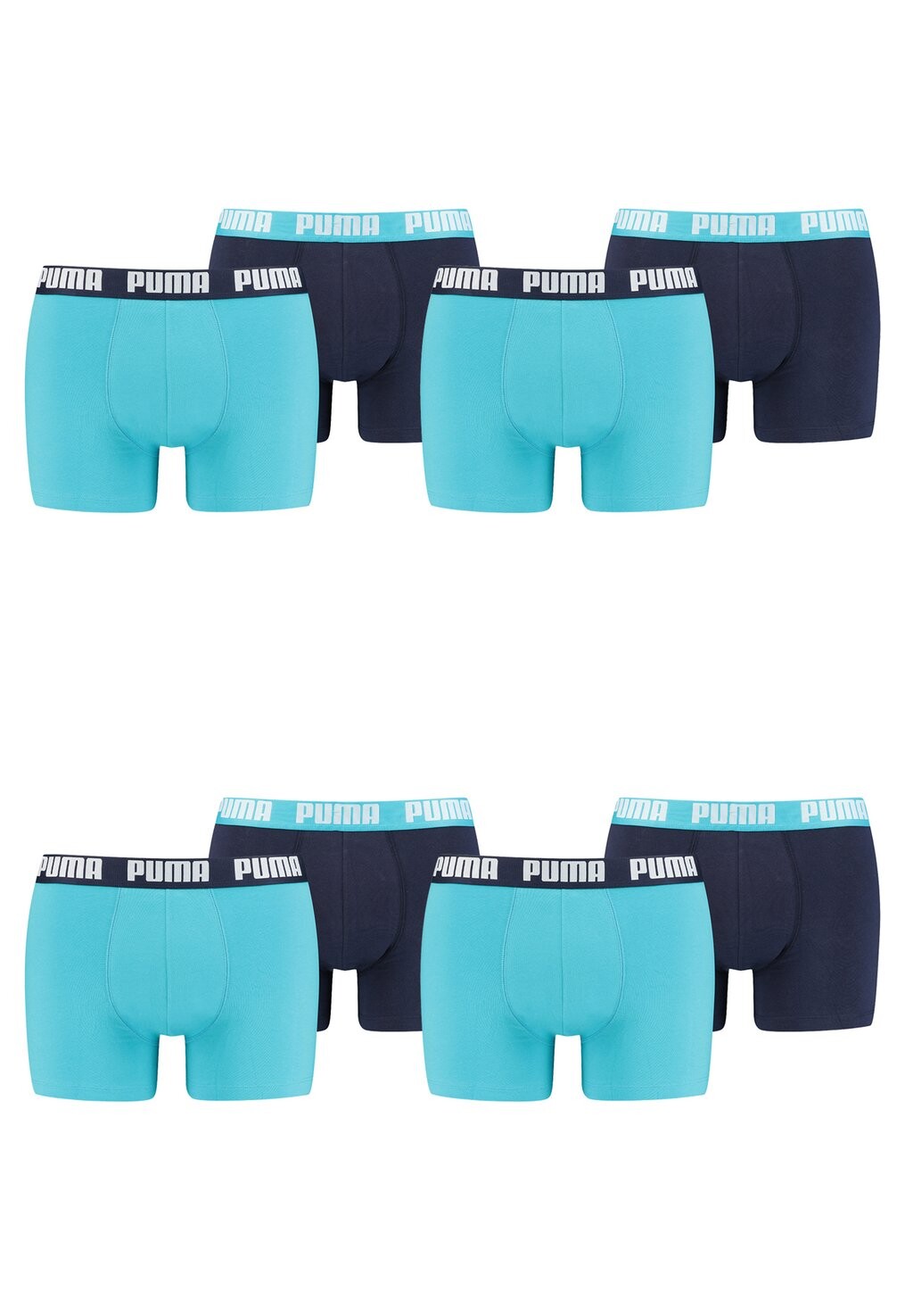

Боксеры 8 PACK Puma, цвет aqua blue