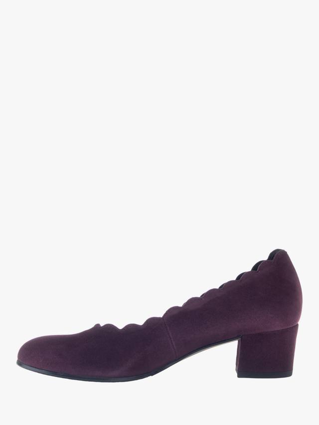 Gigi Wide Fit туфли-лодочки с фигурным краем из замши Gabor, Purple — фото 4