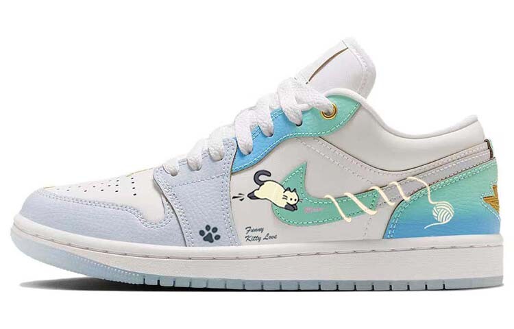 

Jordan Air Jordan 1 винтажные баскетбольные кроссовки женские, Blue