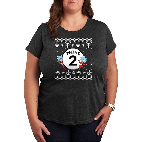 

Футболка с принтом The Cat in the Hat Thing Two, короткий рукав, plus size Dr. Seuss, Heather Charcoal, Черный, Футболка с принтом The Cat in the Hat Thing Two, короткий рукав, plus size Dr. Seuss, Heather Charcoal