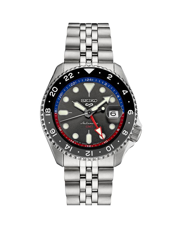 

Спортивные часы Seiko Watch 5 GMT, 43 мм, черный