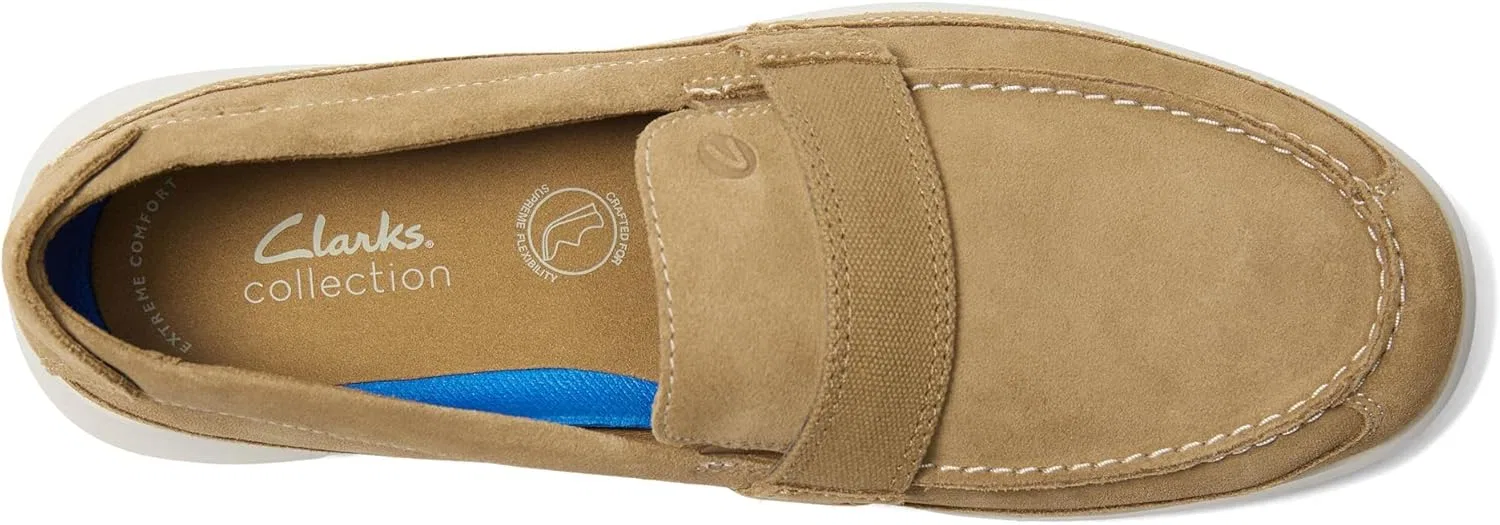 Мужские лоферы Clarks Flexway Band, 2-Sand Suede — фото 2