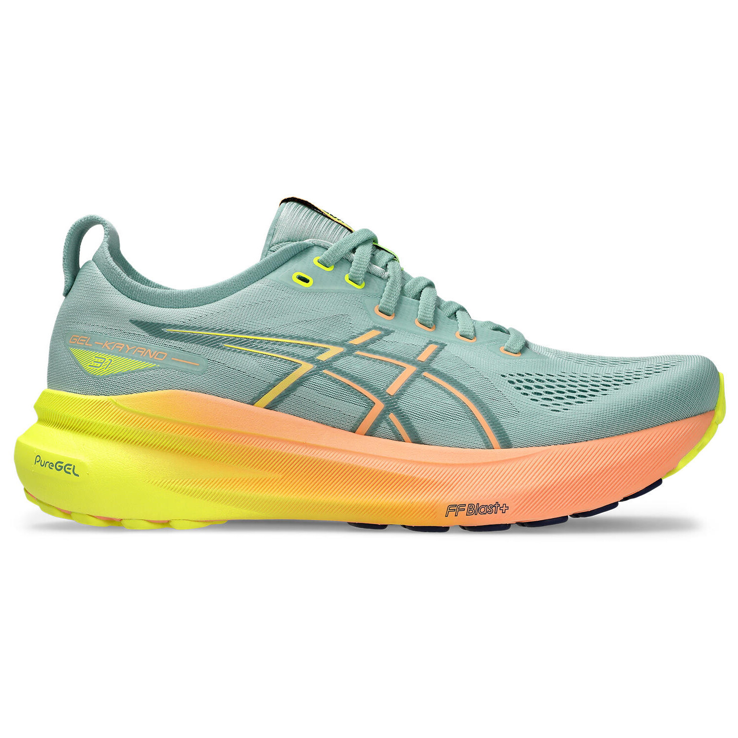 

Кроссовки Asics Gel-Kayano 31 Paris, цвет Light Celadon/Safety Yellow