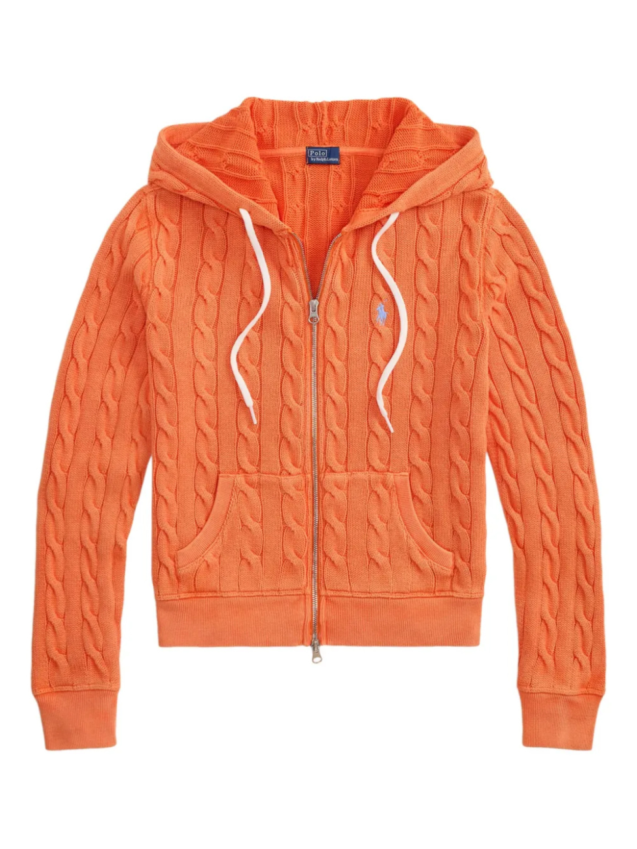 

Polo Ralph Lauren кардиган фактурной вязки с капюшоном, оранжевый