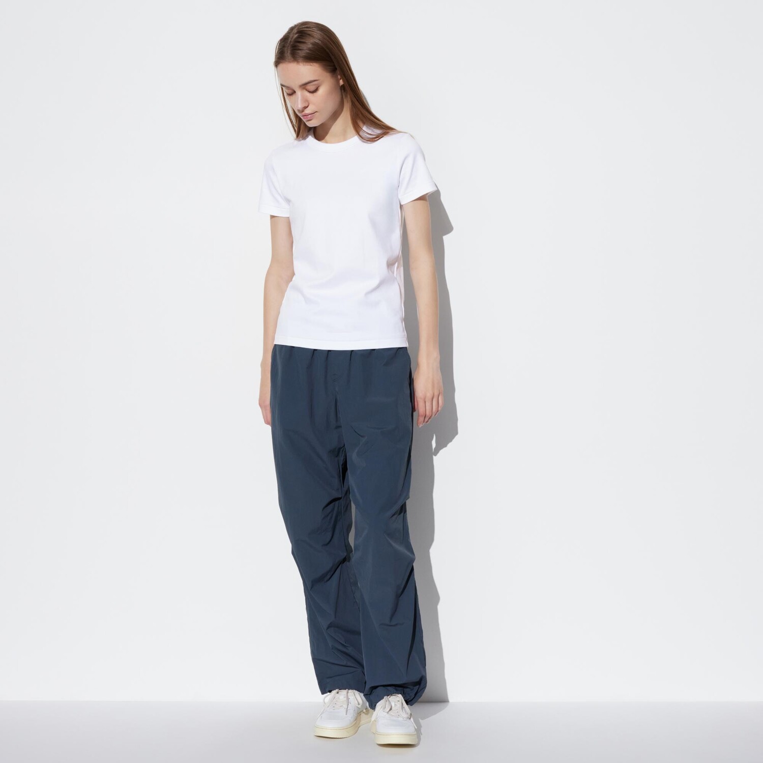 Футболка Uniqlo U-образной формы, темно-синий — фото 2