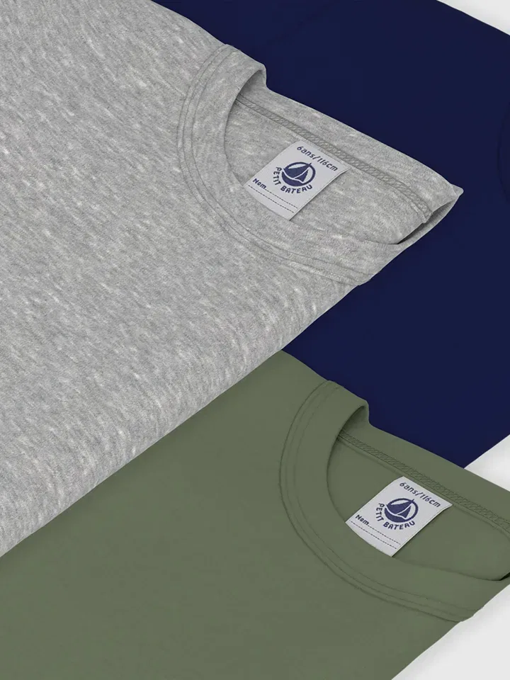 Футболки набор 3 шт, разноцветные, PETIT BATEAU, разноцветный — фото 3