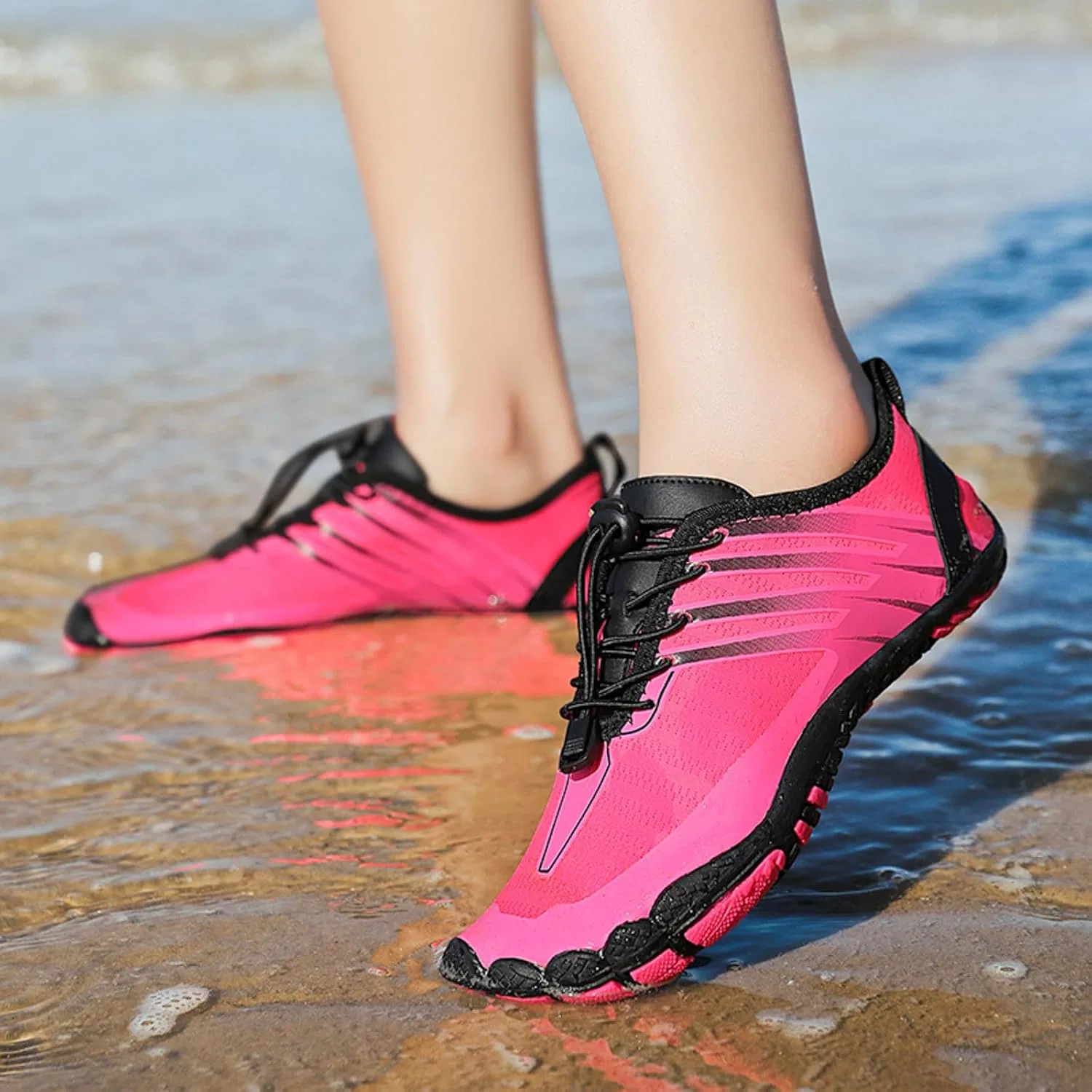 Обувь для плавания нескользящая неопреновая SlipStop Generisch, 03 Hot Pink — фото 2