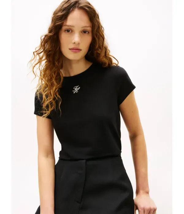 Футболка slim fit Tommy Hilfiger, черный — фото 4