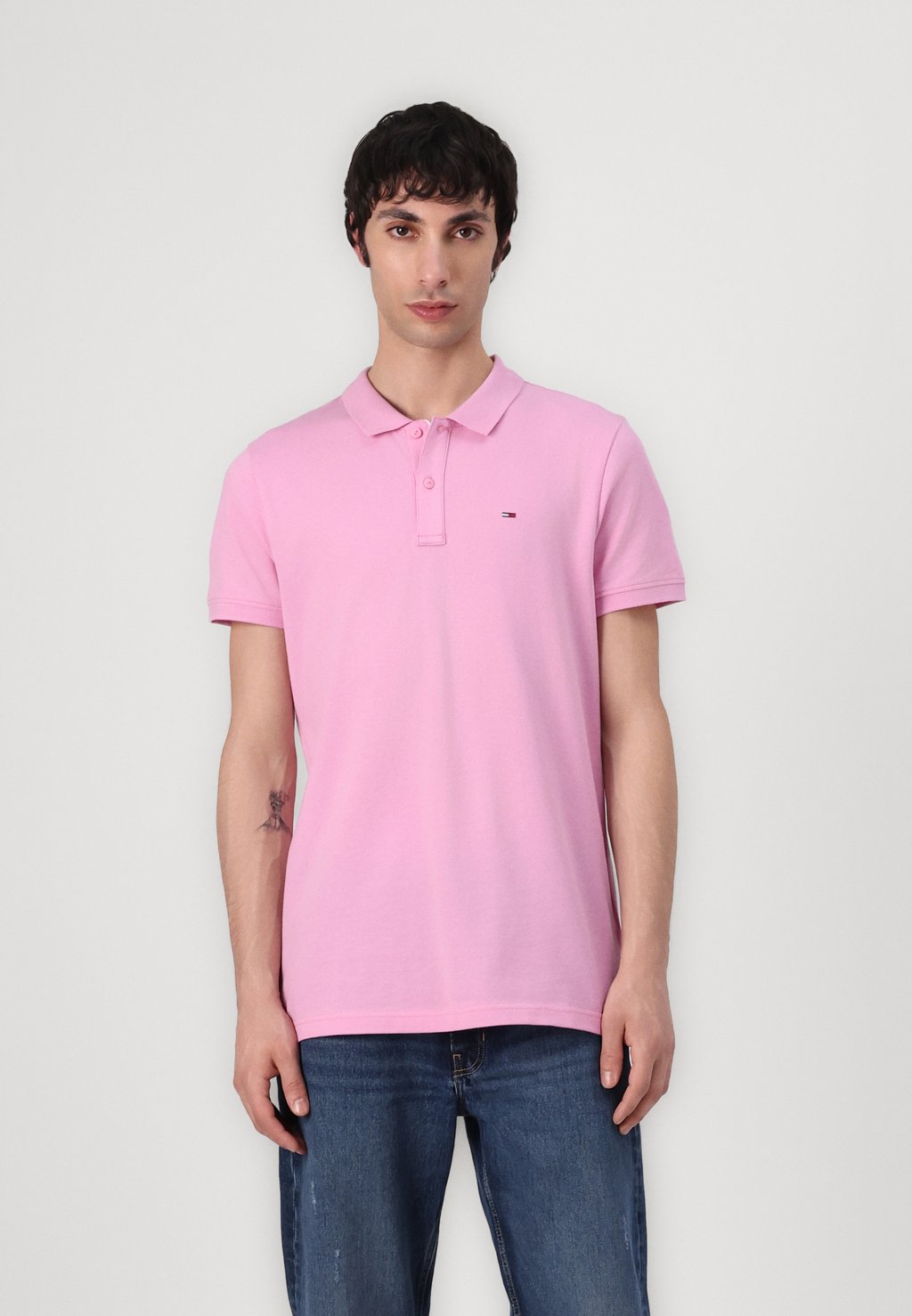 

Поло PLACKET Tommy Jeans, фуксия