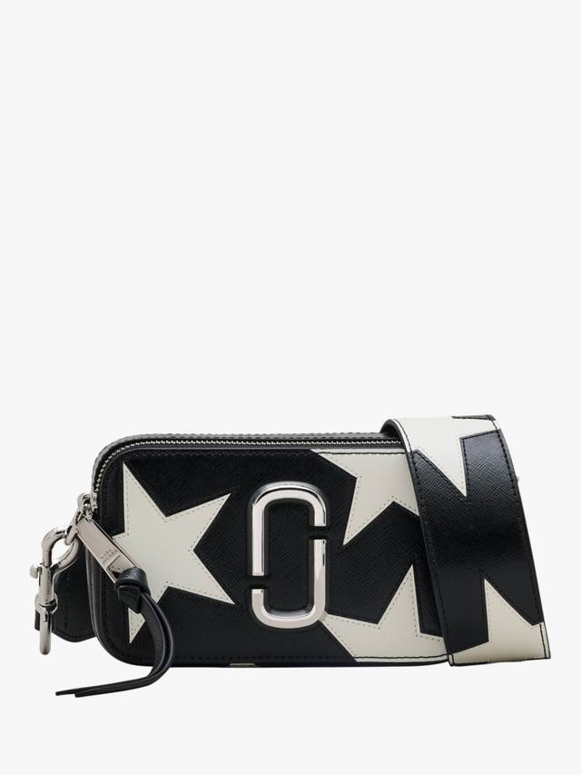 

Кожаная сумка кроссбоди Snapshot с аппликацией в виде звезды Marc Jacobs, Black/White