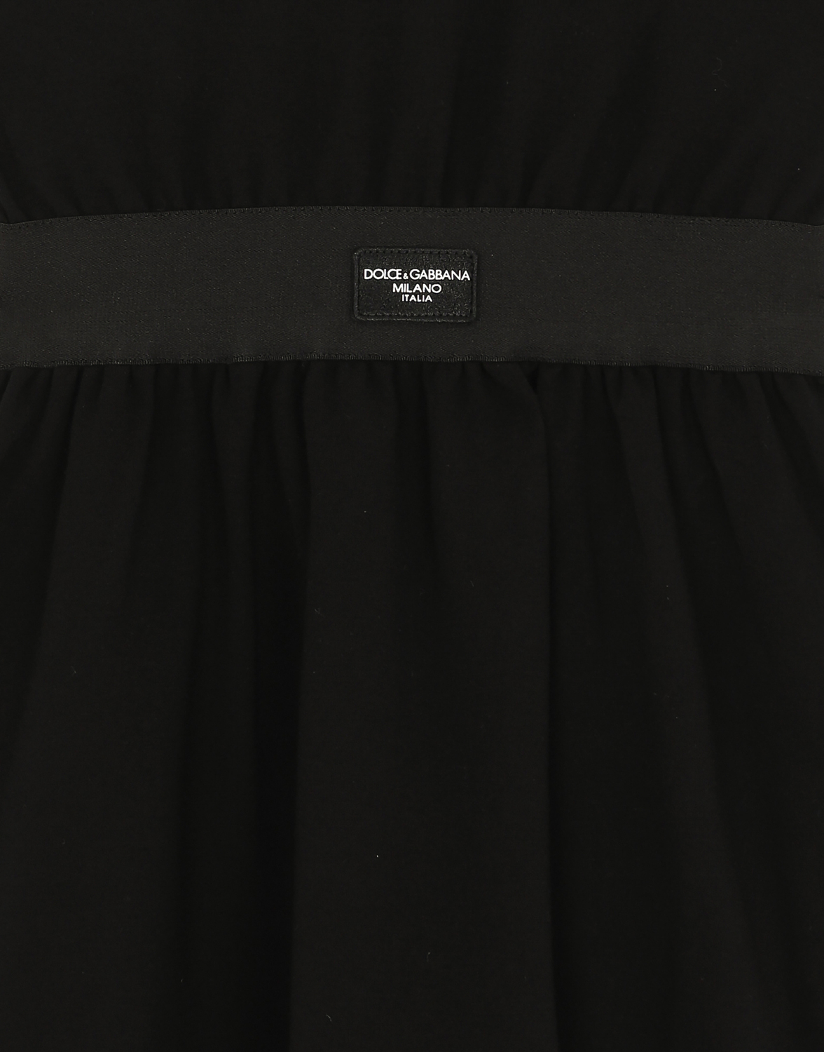 Мини-платье из джерси с фирменной нашивкой Dolce&Gabbana, черный — фото 3