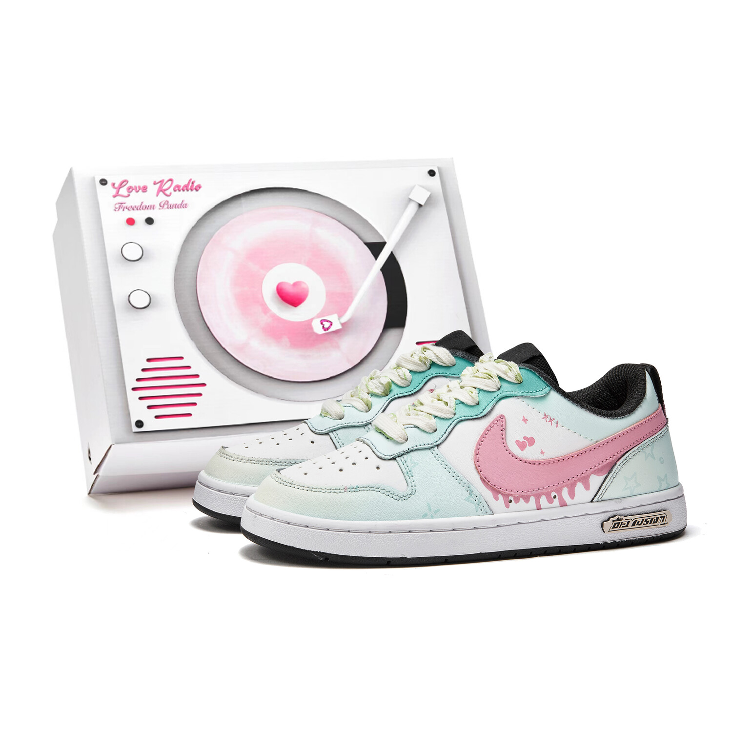 

Кроссовки Nike Court Borough Skateboard Shoes Women's Low-Top Pink/White, Розовый, Кроссовки Nike Court Borough Skateboard Shoes Women's Low-Top Pink/White
