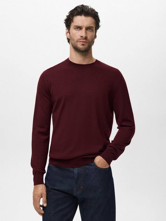 

Свитер Willy Wool с круглым вырезом Mango, Dark Red