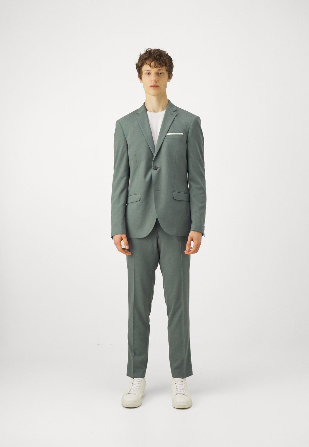 

Костюм THE FASHION SUIT NOTCH POCKET SQUARE Isaac Dewhirst, цвет sage