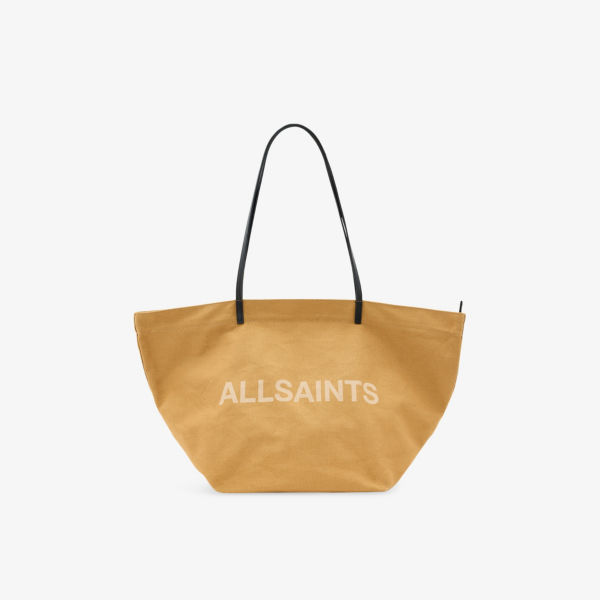 

Серафина холщовая сумка-шопер Allsaints, цвет palisade tan