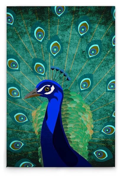 

Картина на холсте A.S. Création Peacock цвет grünblau