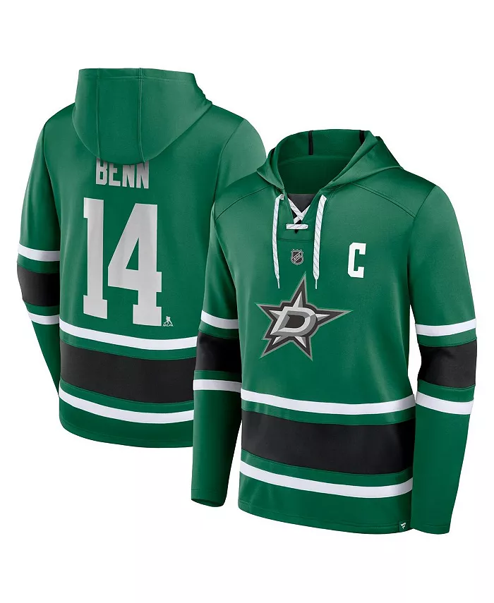 

Мужская толстовка с капюшоном Jamie Kelly Green Dallas Stars с именем и номером на шнуровке Fanatics