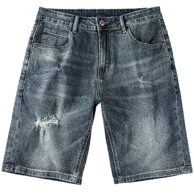 

Тонкие повседневные укороченные брюки свободного силуэта с заниженной талией джинсовые шорты unisex Jeep, синий