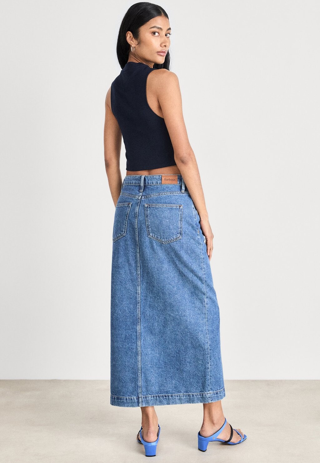 

Джинсовая юбка ELLA SKIRT Barbour, синий