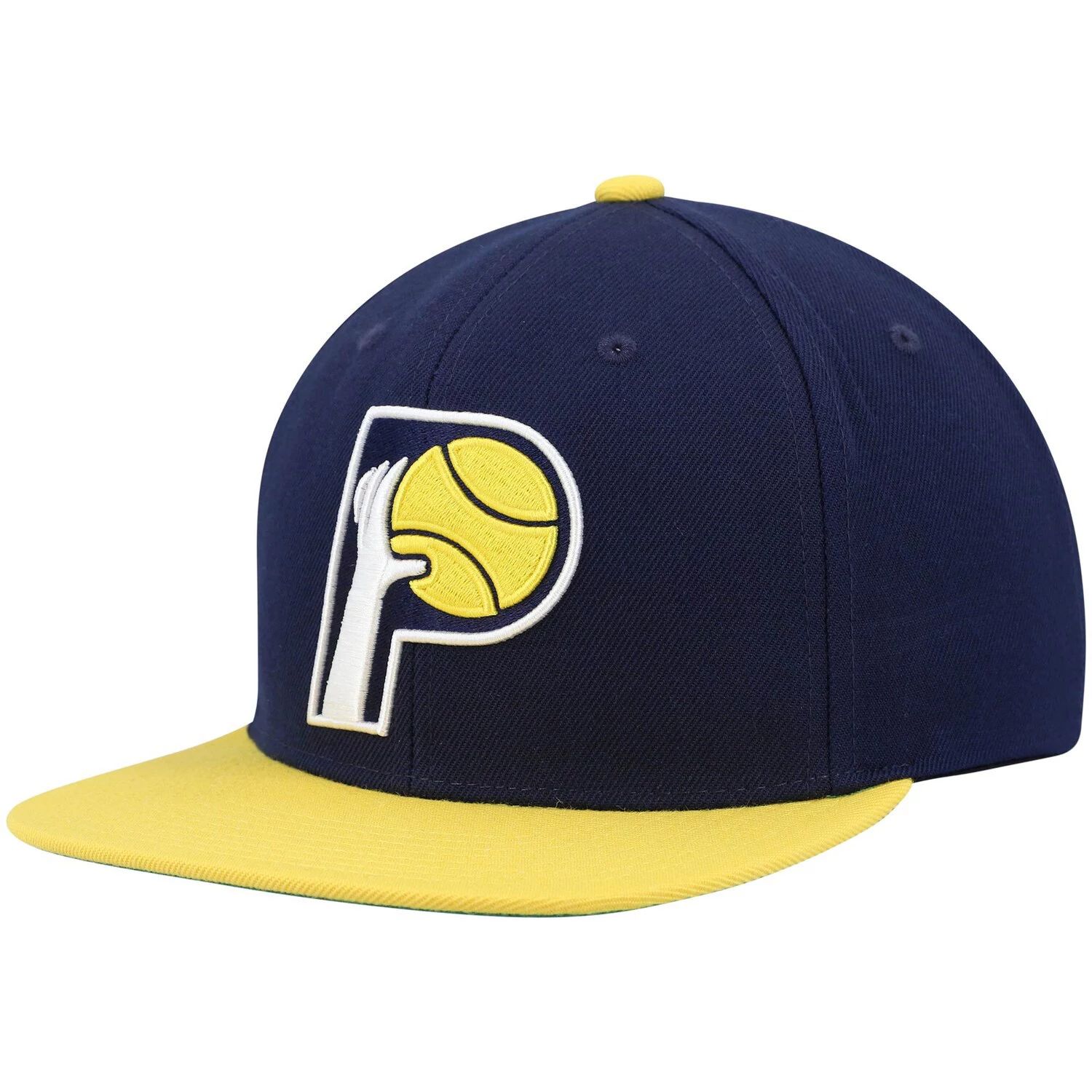 

Мужская двухцветная кепка Snapback 2.0 Mitchell & Ness темно-синего/золотого цвета Indiana Pacers Hardwood Classics Team