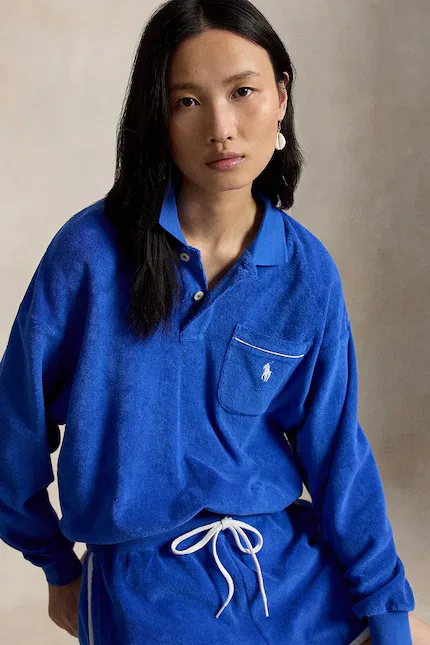 Худи женское с длинным рукавом Polo Ralph Lauren, синий — фото 4