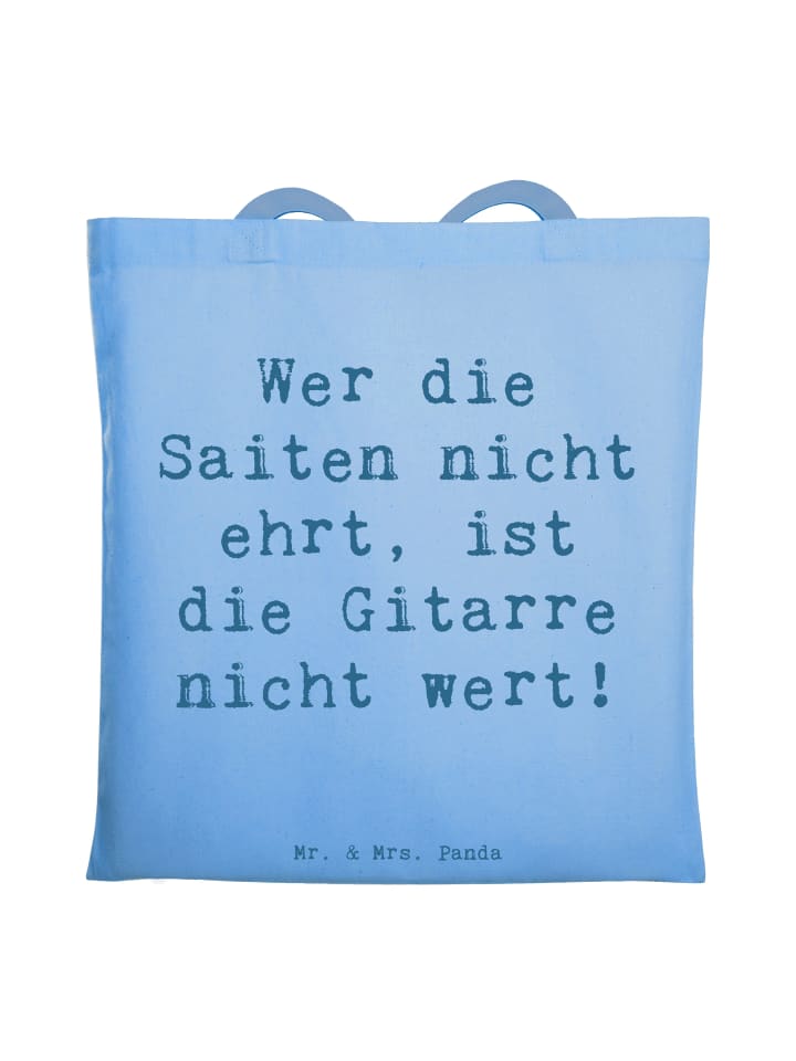 

Сумка-шоппер с надписью Guitar Value в цвете Небесно-голубой Mr. & Mrs. Panda