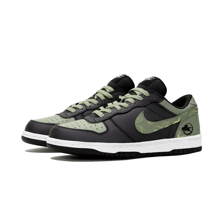 Кроссовки скейтбординговые низкие Nike Big Low зеленые — фото 4