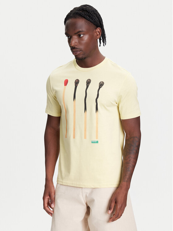 

Футболка свободного кроя 3BL0U10AG United Colors Of Benetton, бежевый